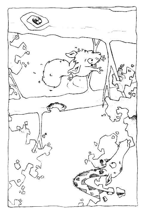 Plansa de colorat cu Veverita 4 9